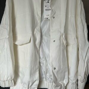 Zara Cream Bomber Jacket
